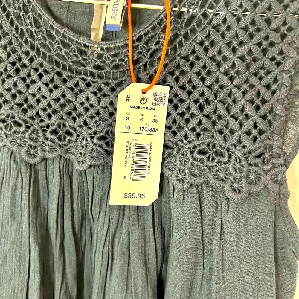 Superdry Black Stitched Front Sleeveless Top — image 5 of 8